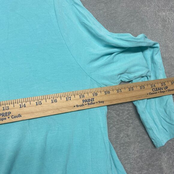 J Jill Shirt Womens Medium Blue Boat Neck Wearever Tee Stretch Comfort Pullover - Picture 4 of 7
